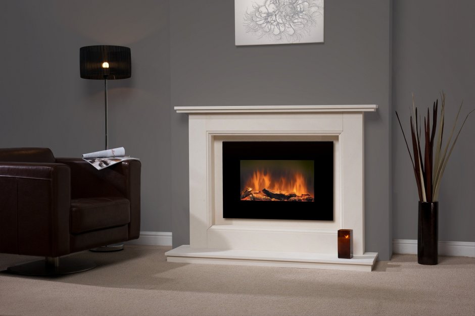 Угловой камин в интерьере