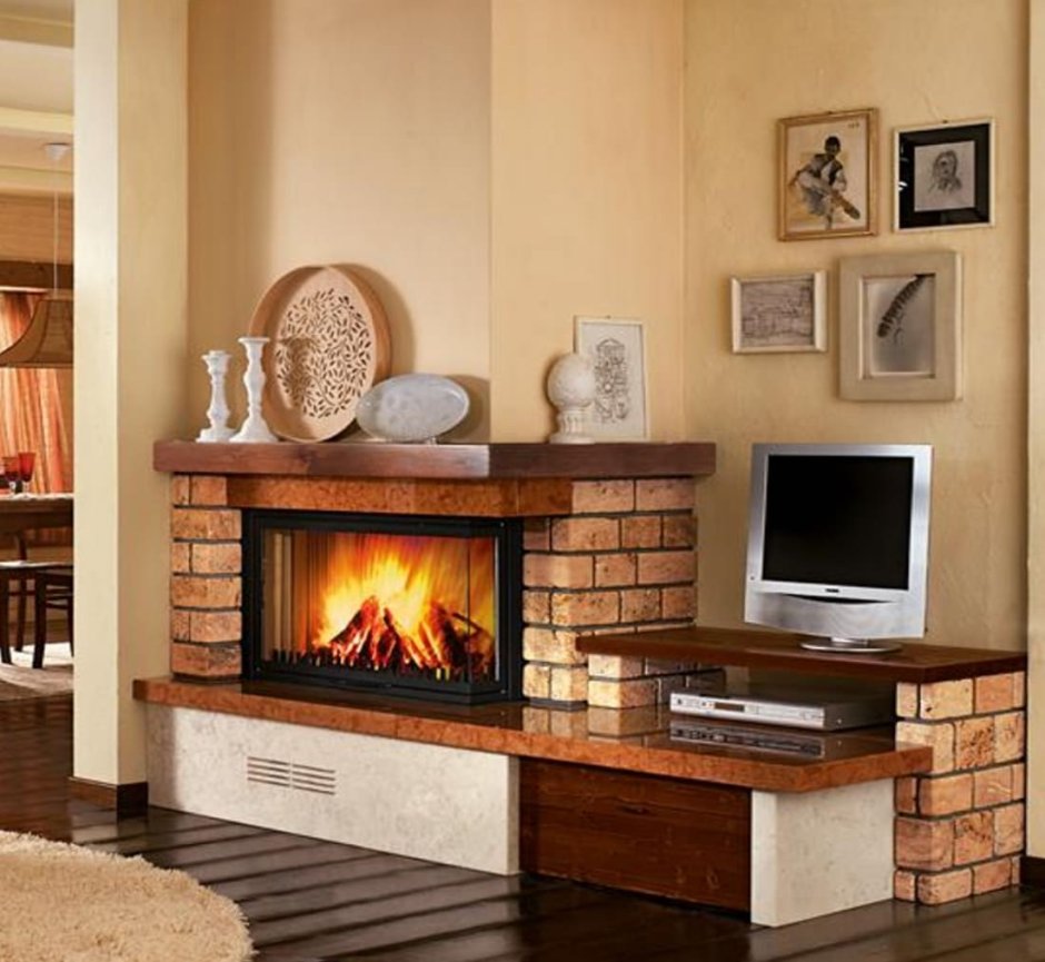 Угловой камин электрический