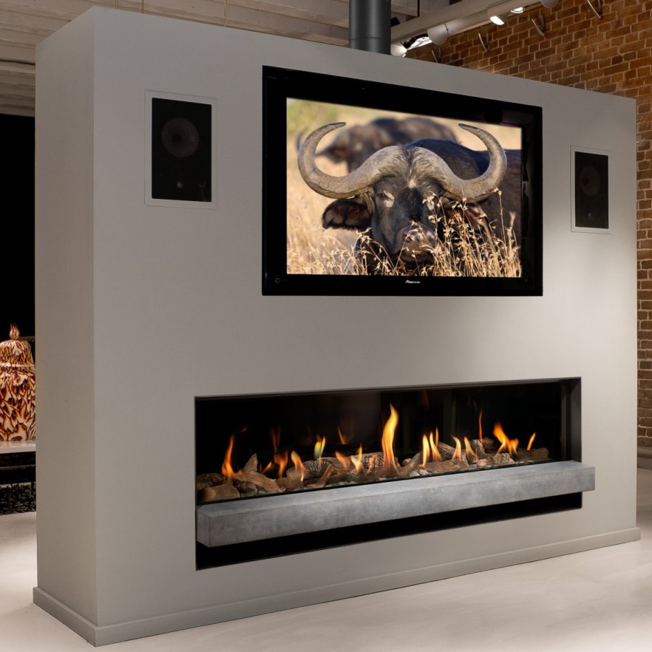 Газовый камин для дома без дымохода