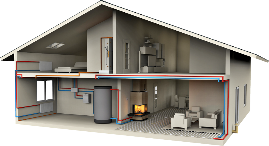 Отопление от камина