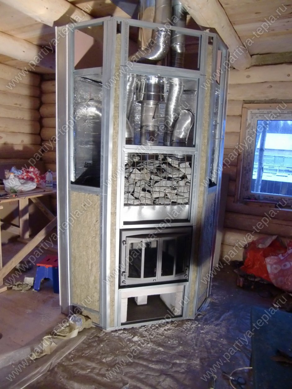 Печь камин с воздушным отоплением