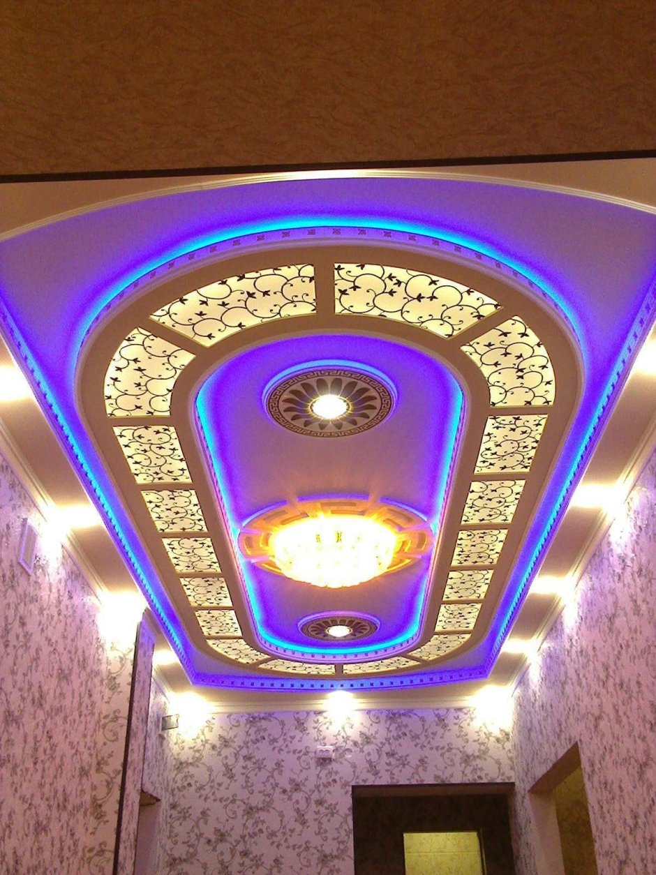 Фигурный потолок гипсокартон таджикский