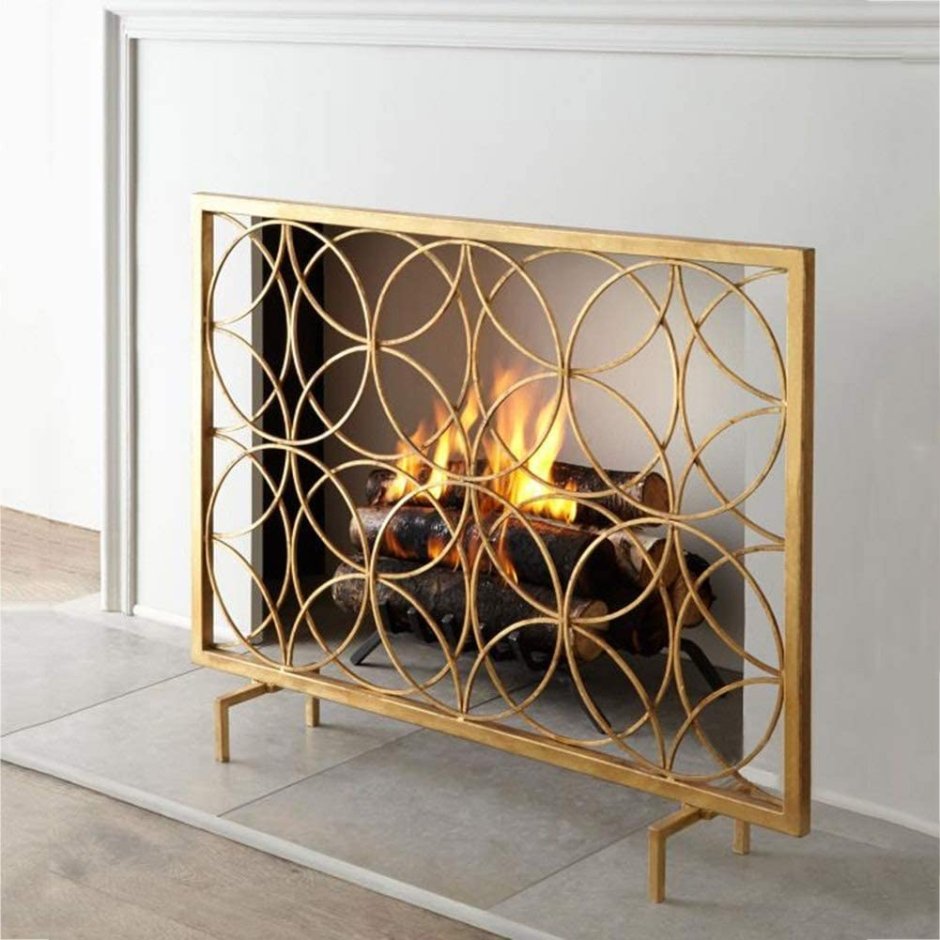 Декоративный экран для камина