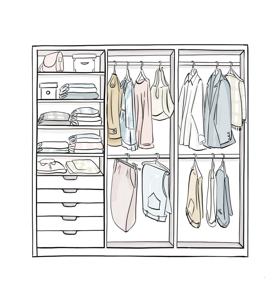 Эскиз шкафа для одежды
