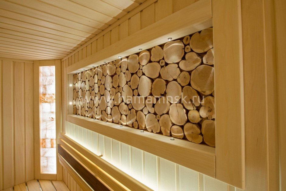 Панно из можжевельника для бани