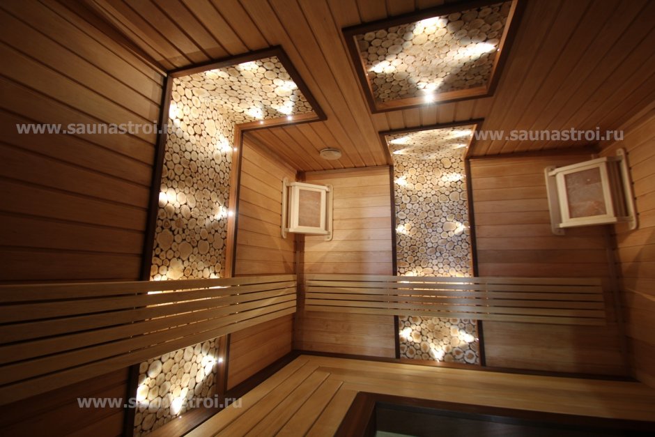 Потолок в сауне
