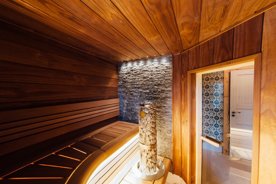 Потолок в сауне
