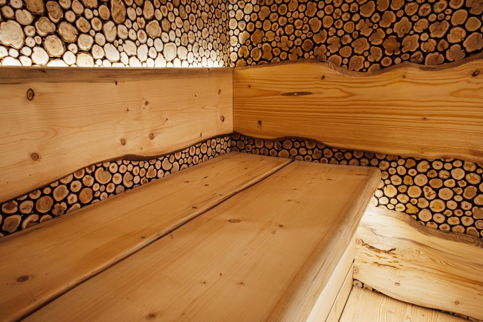 Можжевельник сауна потолок