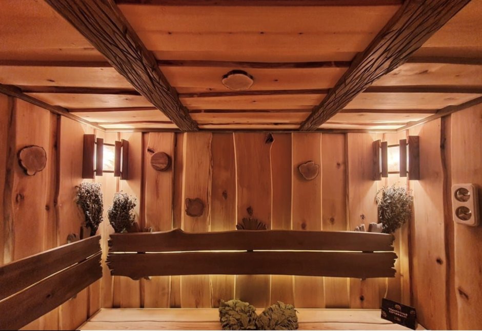 Отделка стен в бане