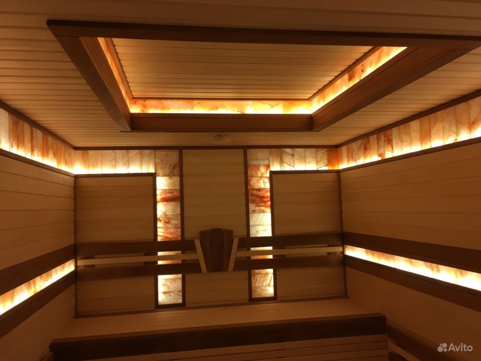 Панно из можжевельника в парной