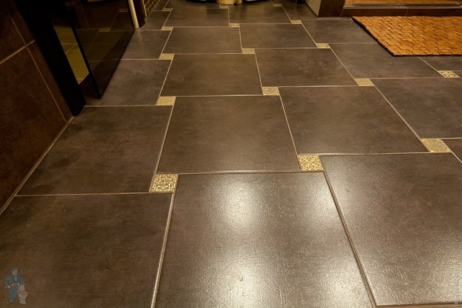 Напольная плитка с вставками