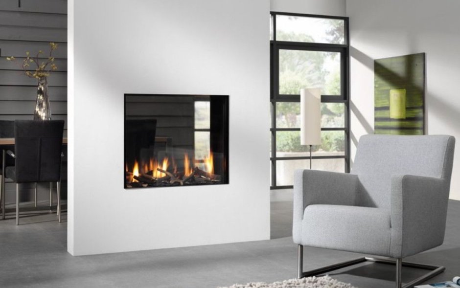 Двусторонний камин