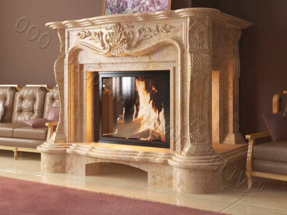 Встроенный биокамин в интерьере