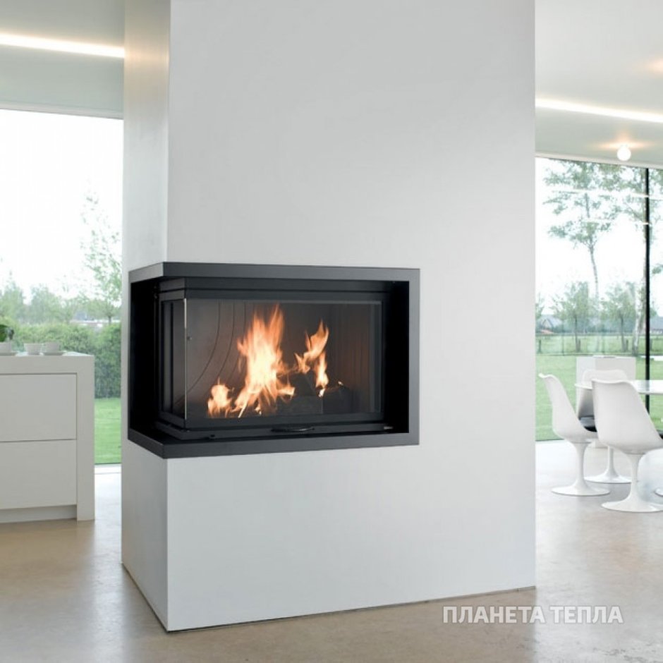 Камин из бетона в доме