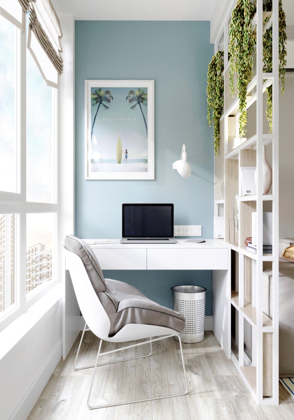 Компьютерный стол на балконе идеи