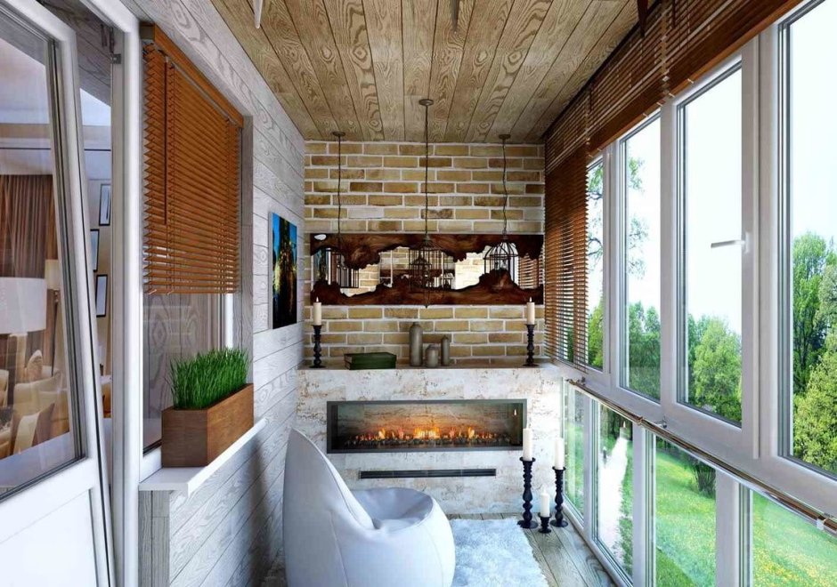 Интерьер балкона