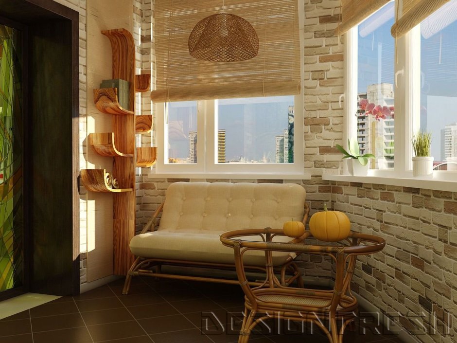 Электрокамин на лоджии