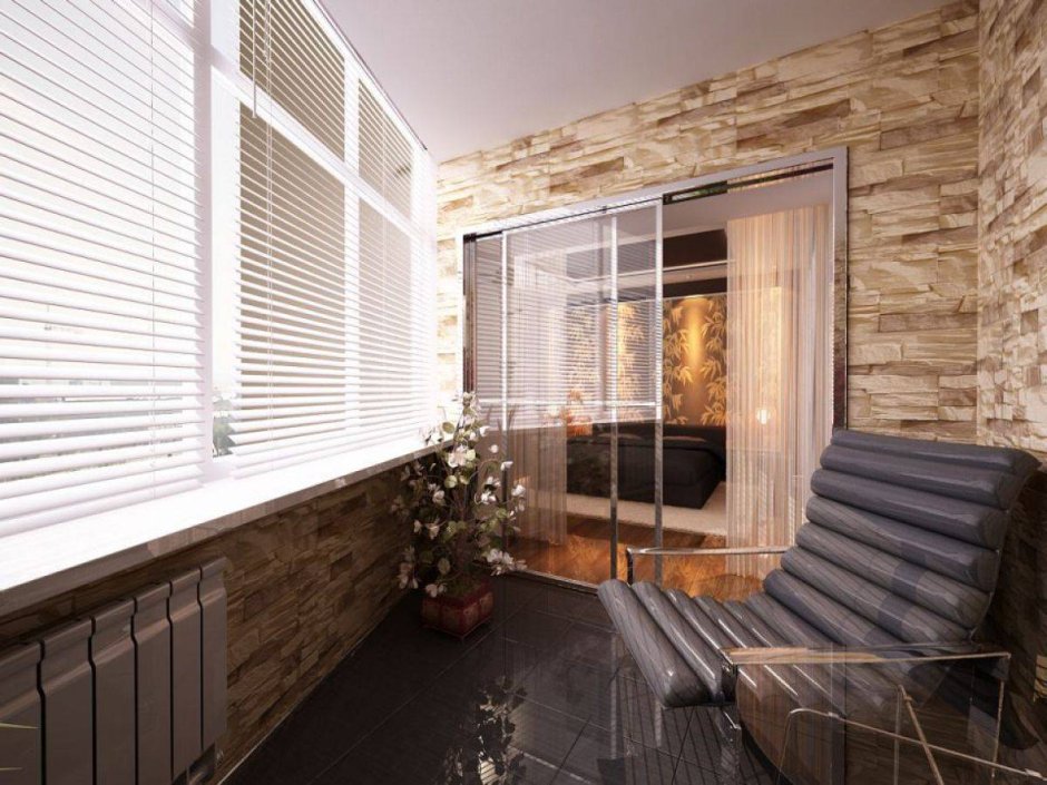 Лоджия в стиле лофт