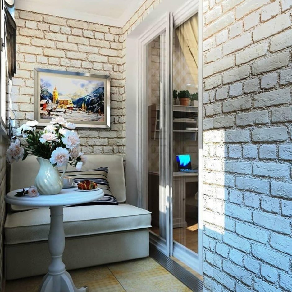 Камин на балконе