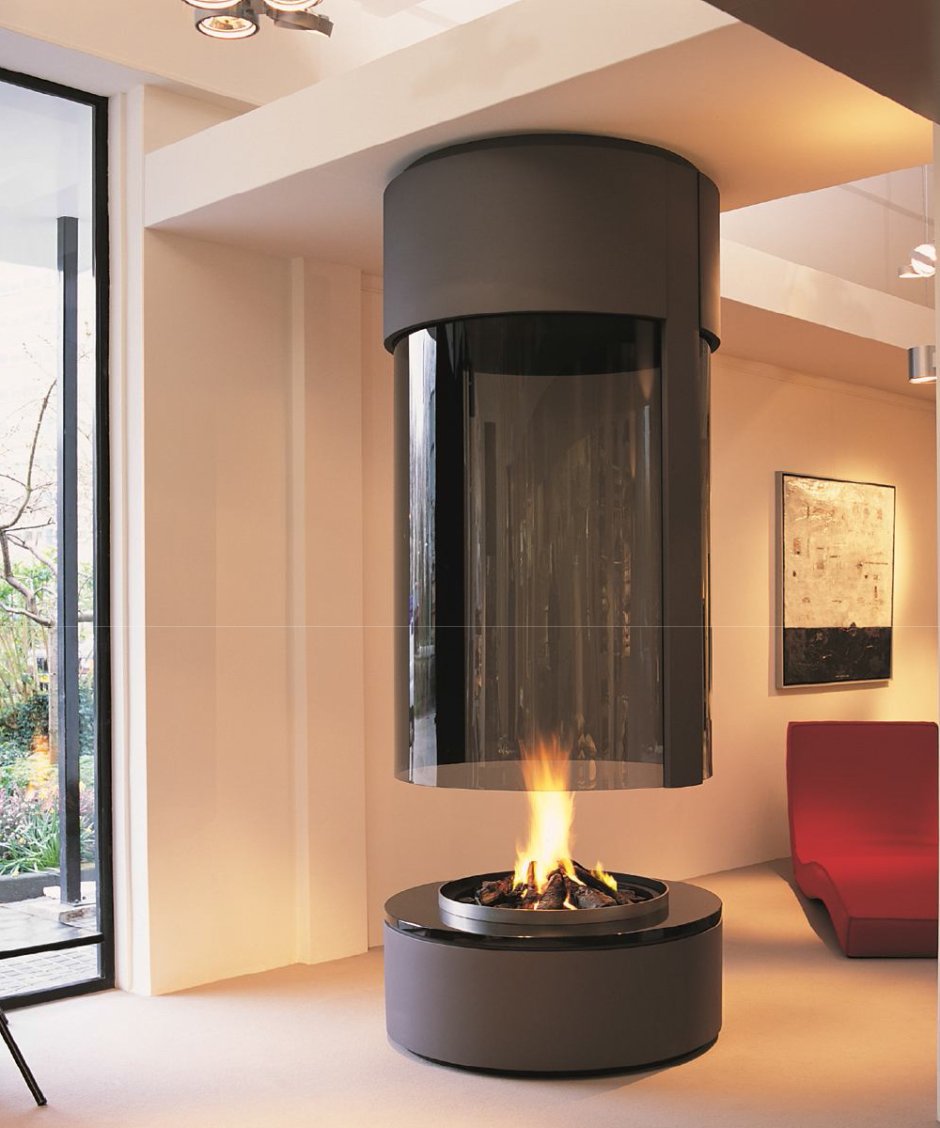 Экокамин в интерьере