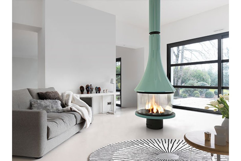 Камин "Bordelet", модель - Marina 993, Центральный,раздвижные стекла