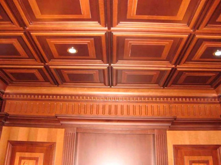 Деревянные потолочные панели