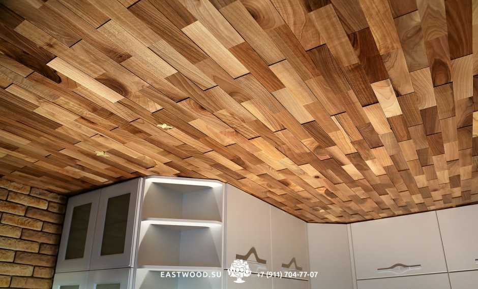 Панели под дерево на потолок