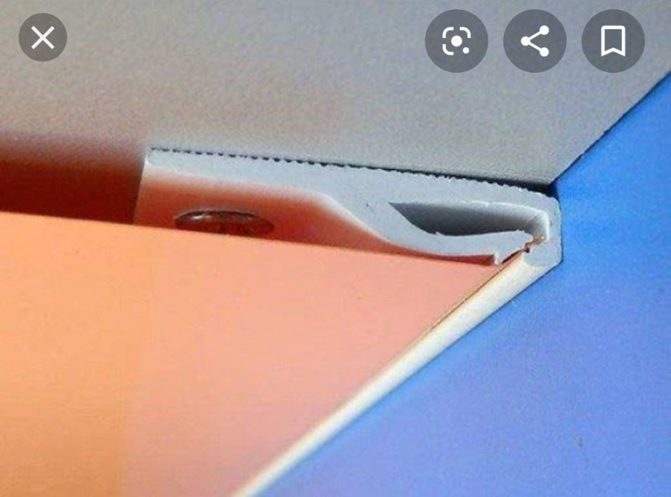 Закладная под натяжной потолок для карниза