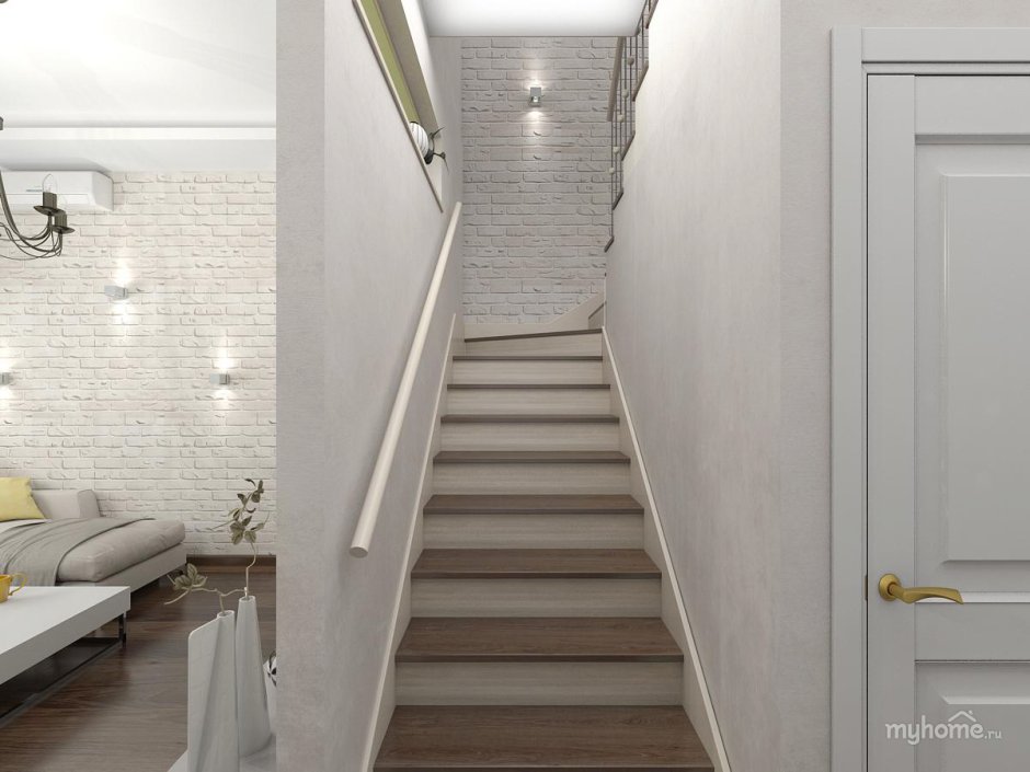 Лестница в таунхаусе варианты