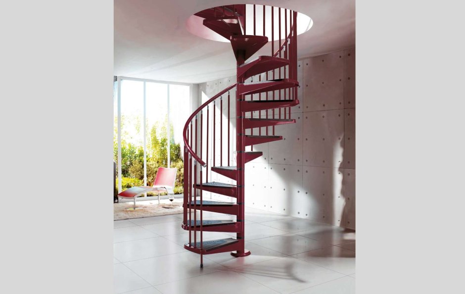 Винтовая лестница из профильной трубы