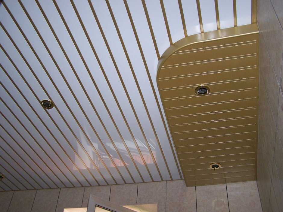 Реечный потолок аллюминиевый "бард" белый глянец
