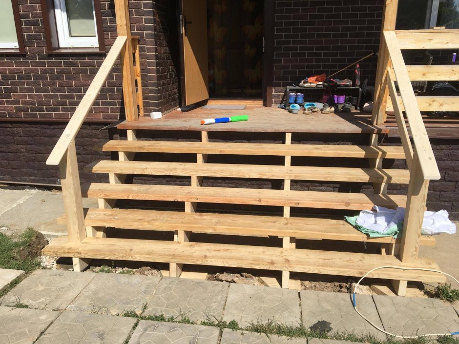 Ступеньки из досок