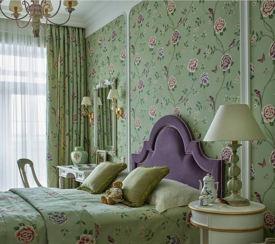 Спальня в цветочковом стиле