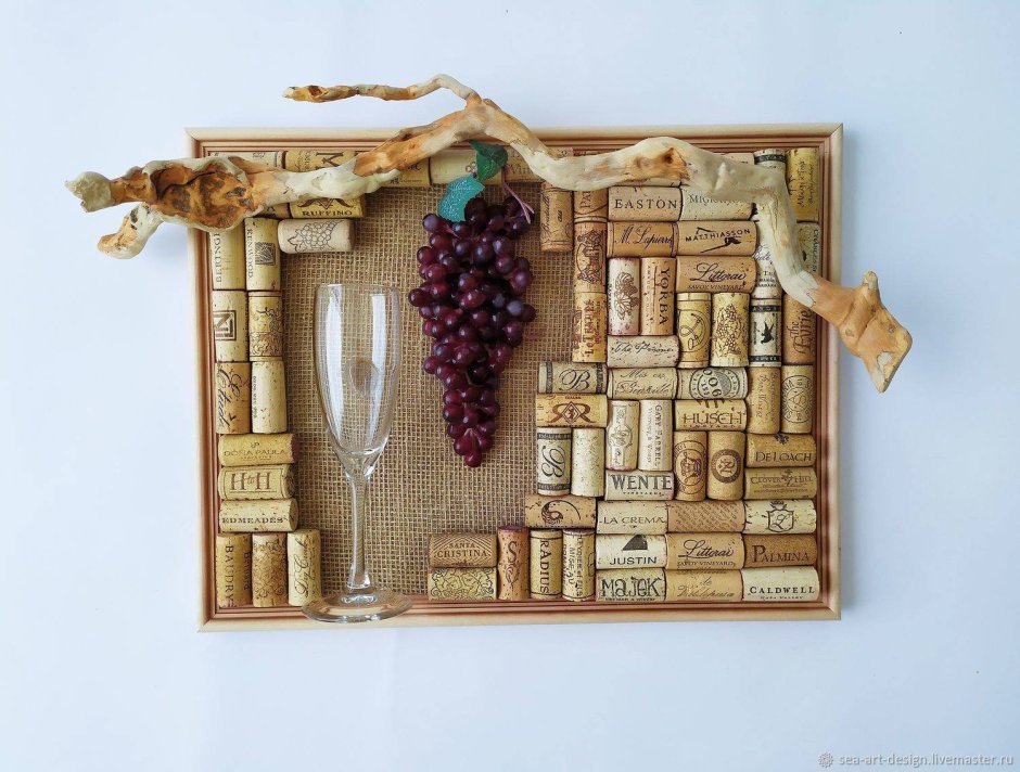 Декор из пробки на стены