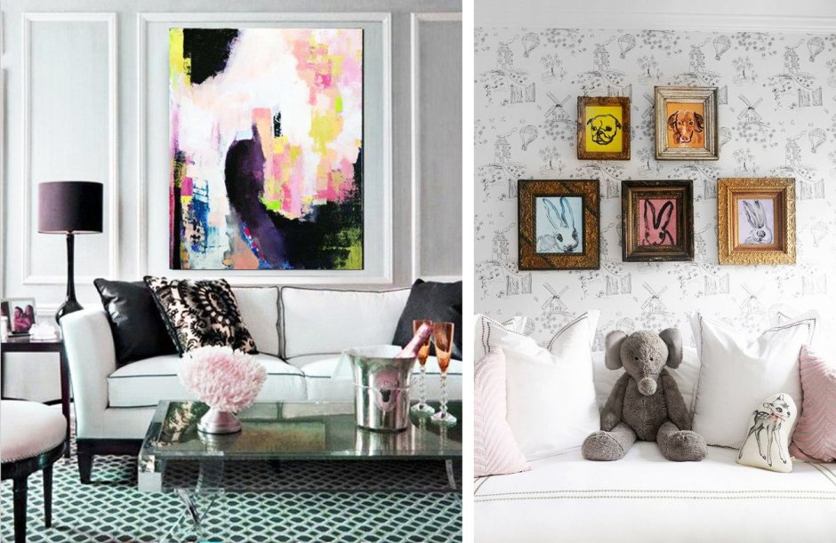 Небольшая картина в интерьере