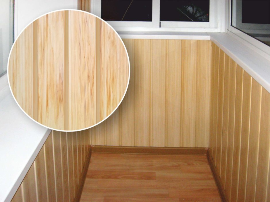 Панели под дерево на балкон