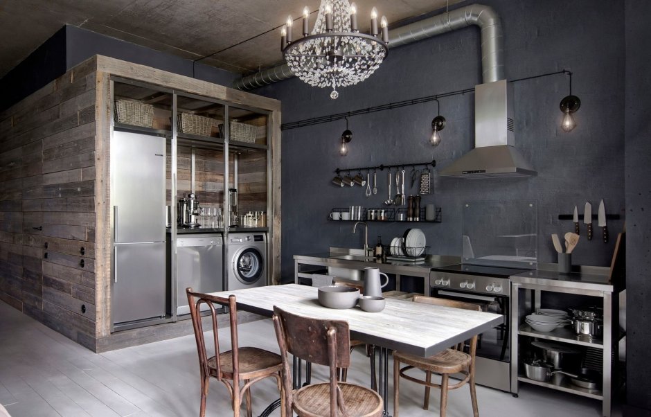 Квартира студия 40 кв.м в стиле лофт