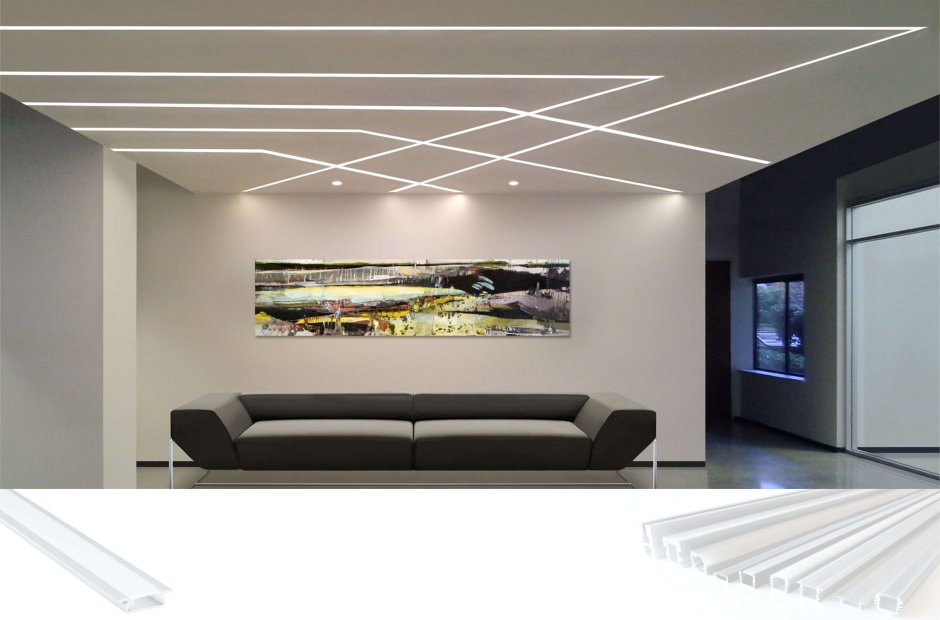 Световые линии в интерьере