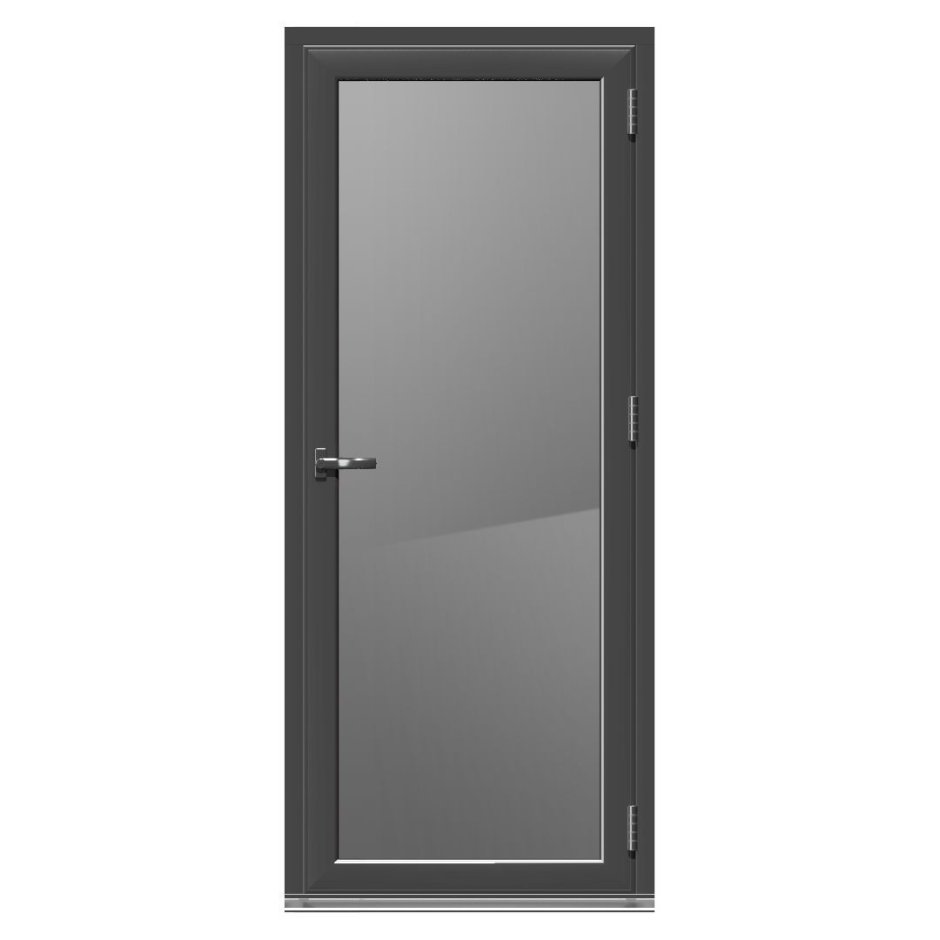 Черная алюминиевая дверь