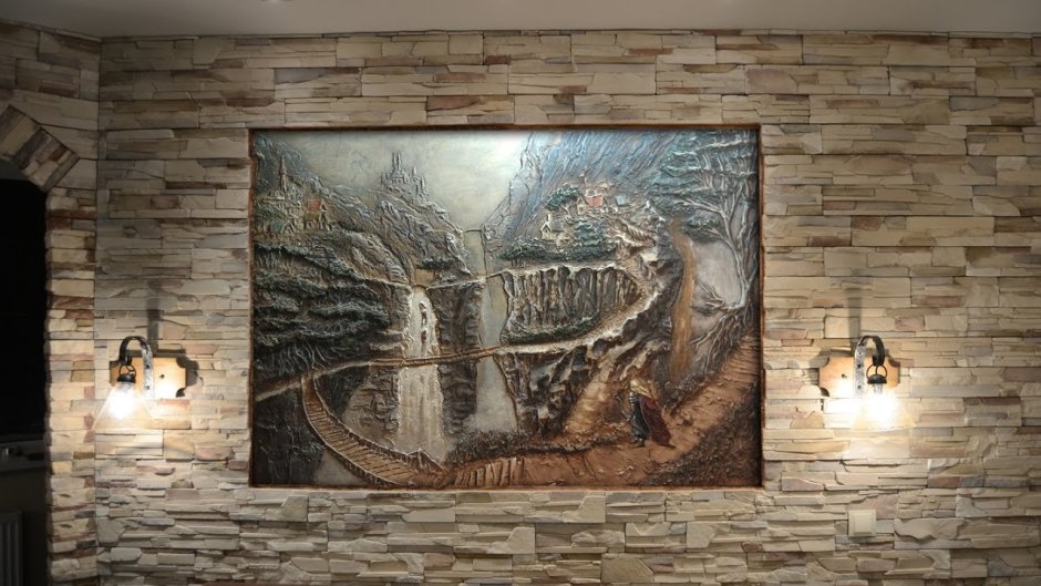 Панно из декоративного камня