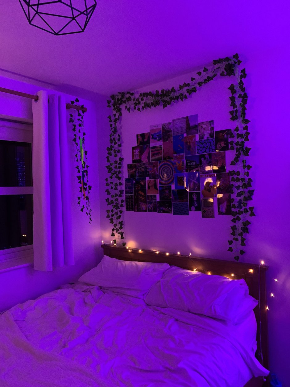 Красивая фиолетовая комната