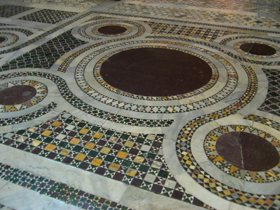 Старинные мозаичные полы из бетона