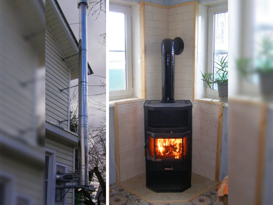 Чугунный камин в интерьере