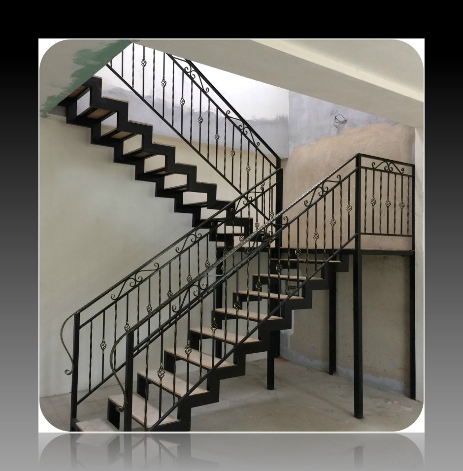 Перилла лестница металл 2 этаж