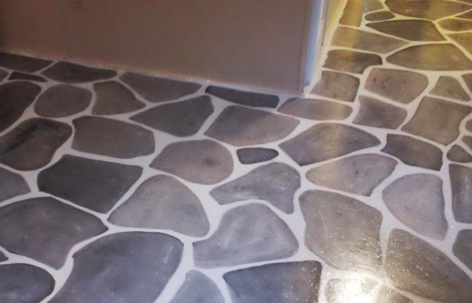 Каменный ковер в ванной