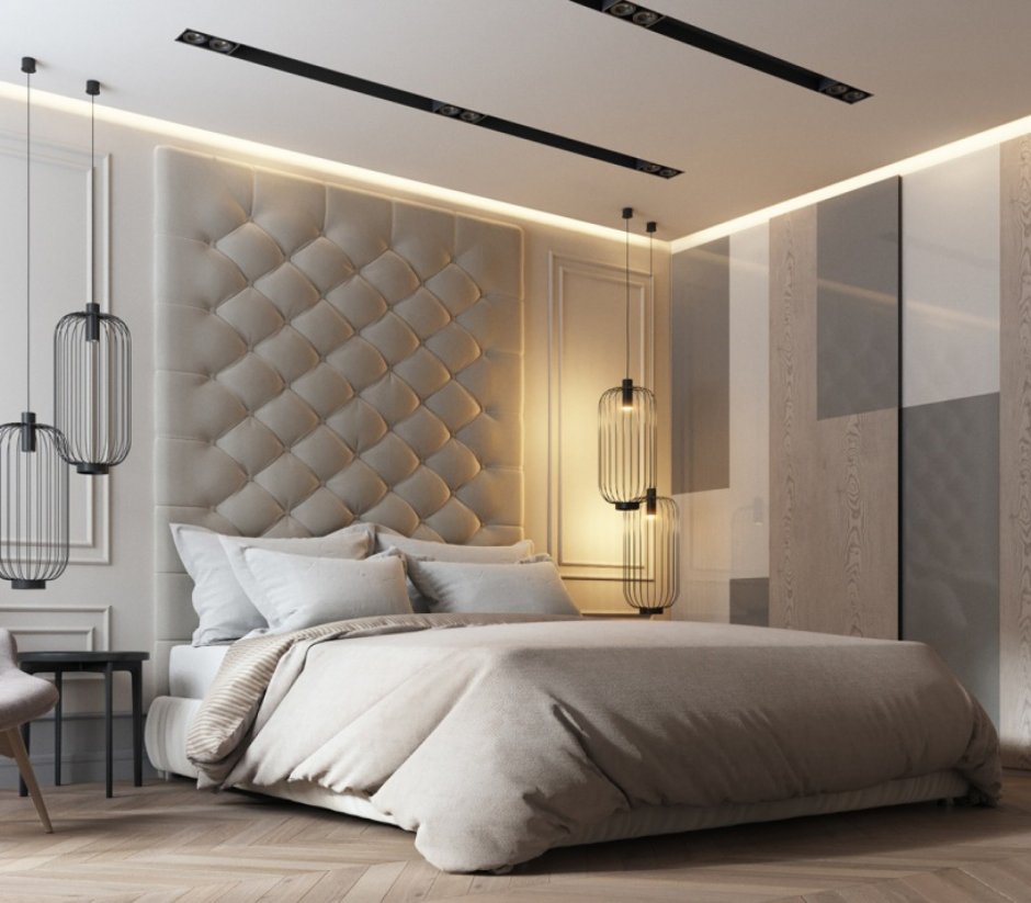 Мягкая стеновая панель для спальни