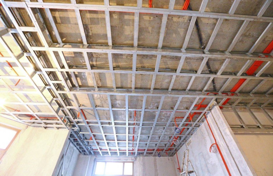 Каркас потолка из профиля