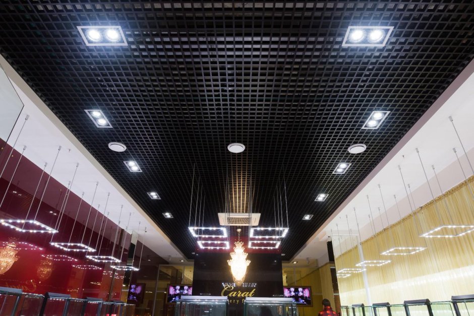 Потолок Грильято черный