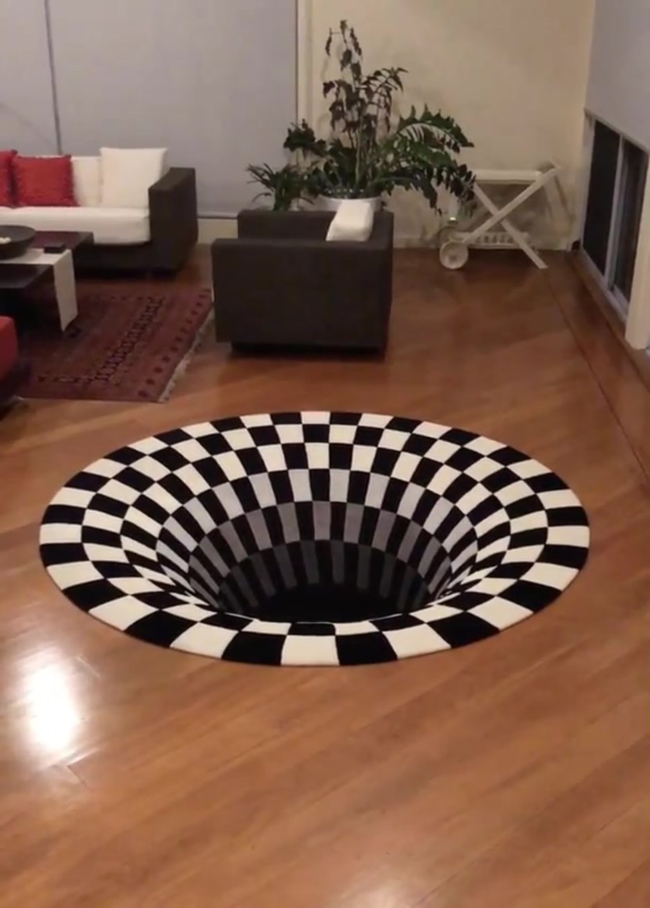 Оптические иллюзии коврик для пола