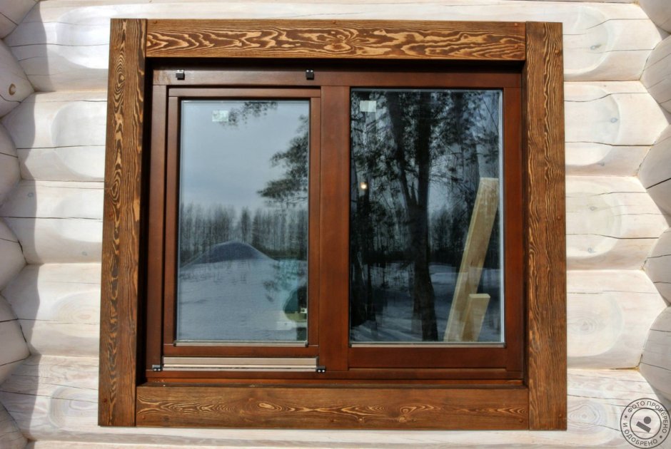 Деревянное окно со стеклопакетом 7024